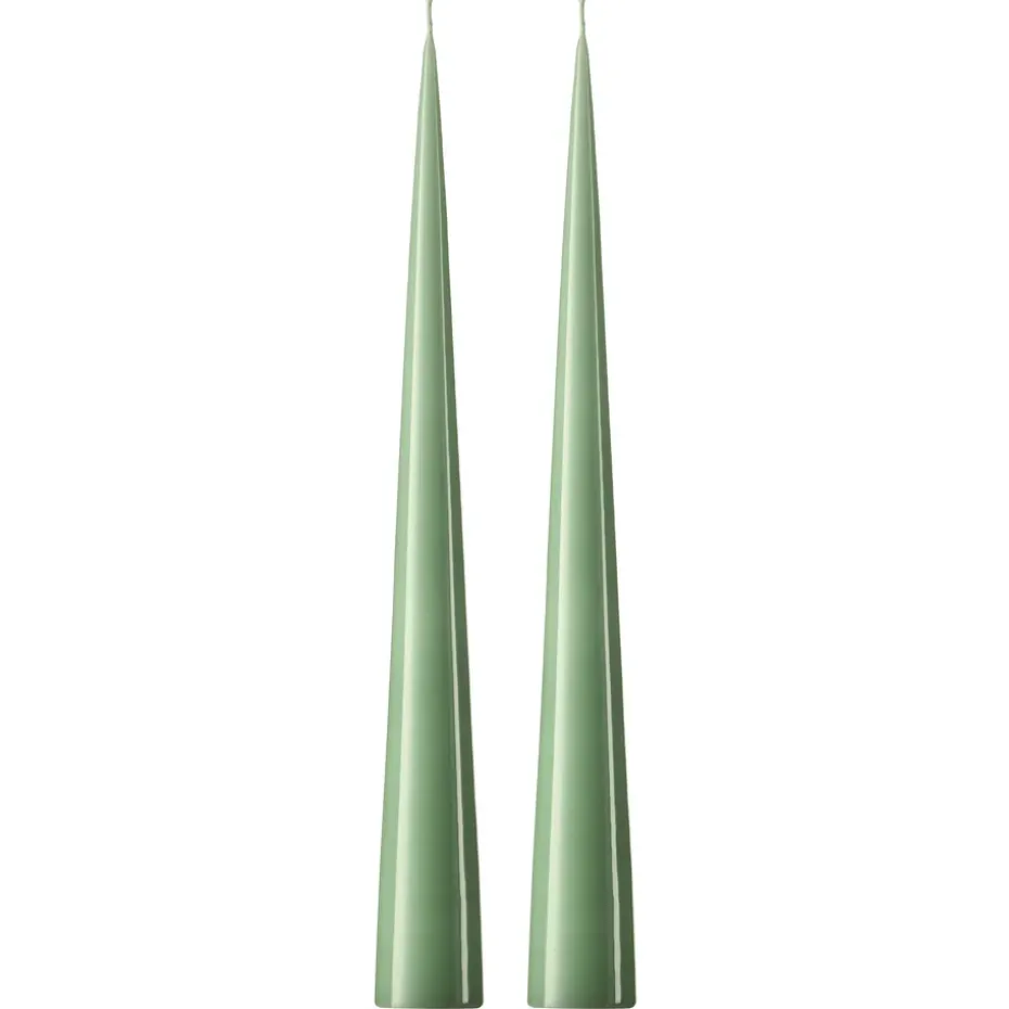 Bougie cônique ester & erik 37 cm Lot de 2 lacquées, Eucalyptus 66-0