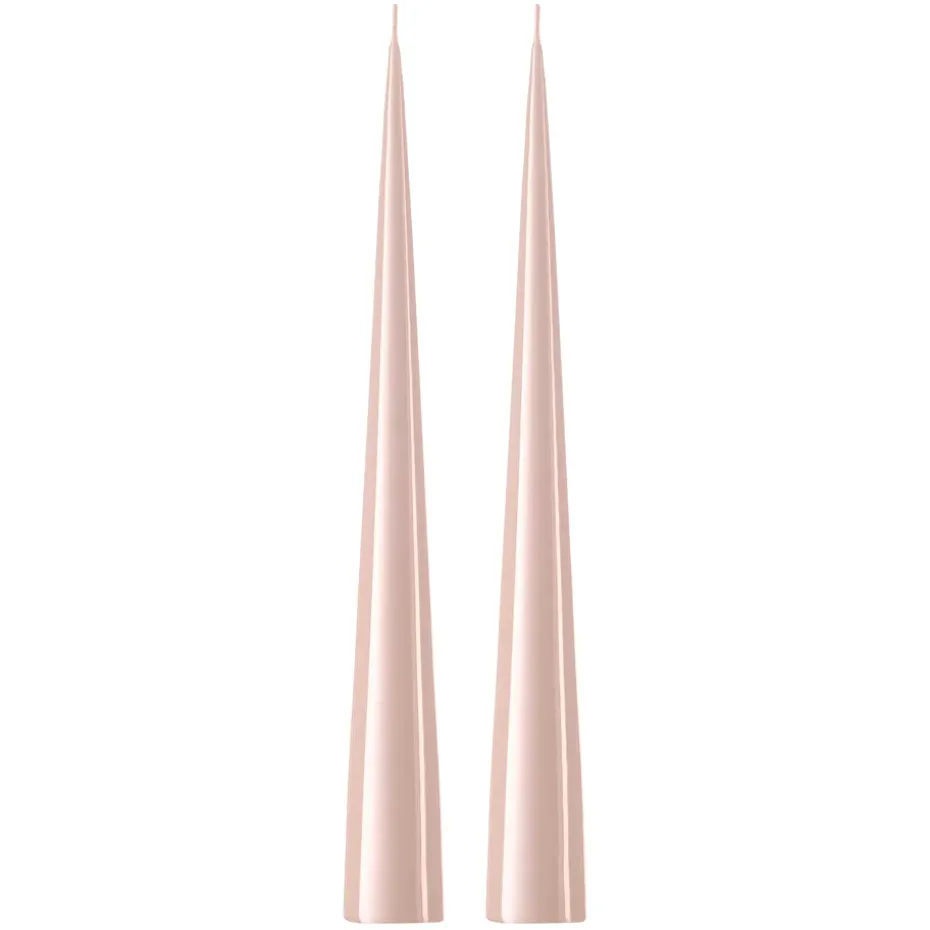 Bougie cônique ester & erik 37 cm Lot de 2 lacquées, Rosewater 51-0