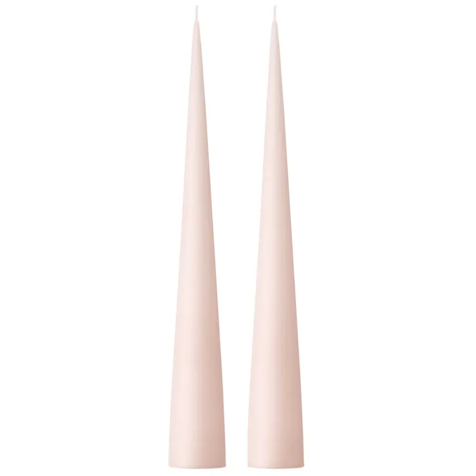Bougie cônique ester & erik 37 cm Lot de 2 mat, Rosewater 51