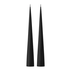 Bougie cônique ester & erik 37 cm Lot de 2 mat, Velvet matt black 95