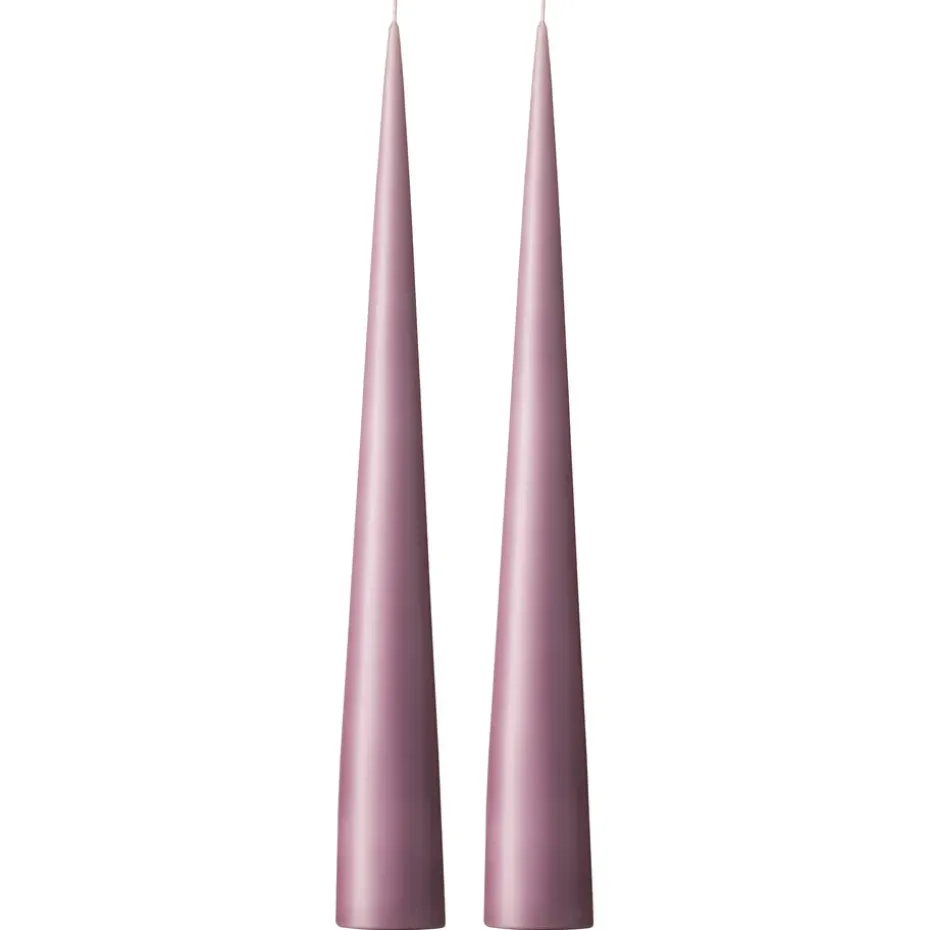 Bougie cônique ester & erik 37 cm Lot de 2 mat, Muted mauve 42