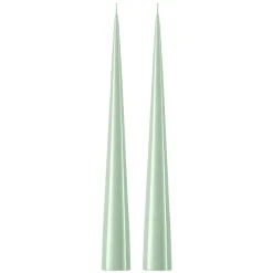Bougie cônique ester & erik 37 cm Lot de 2 lacquées, Water mint 03-0