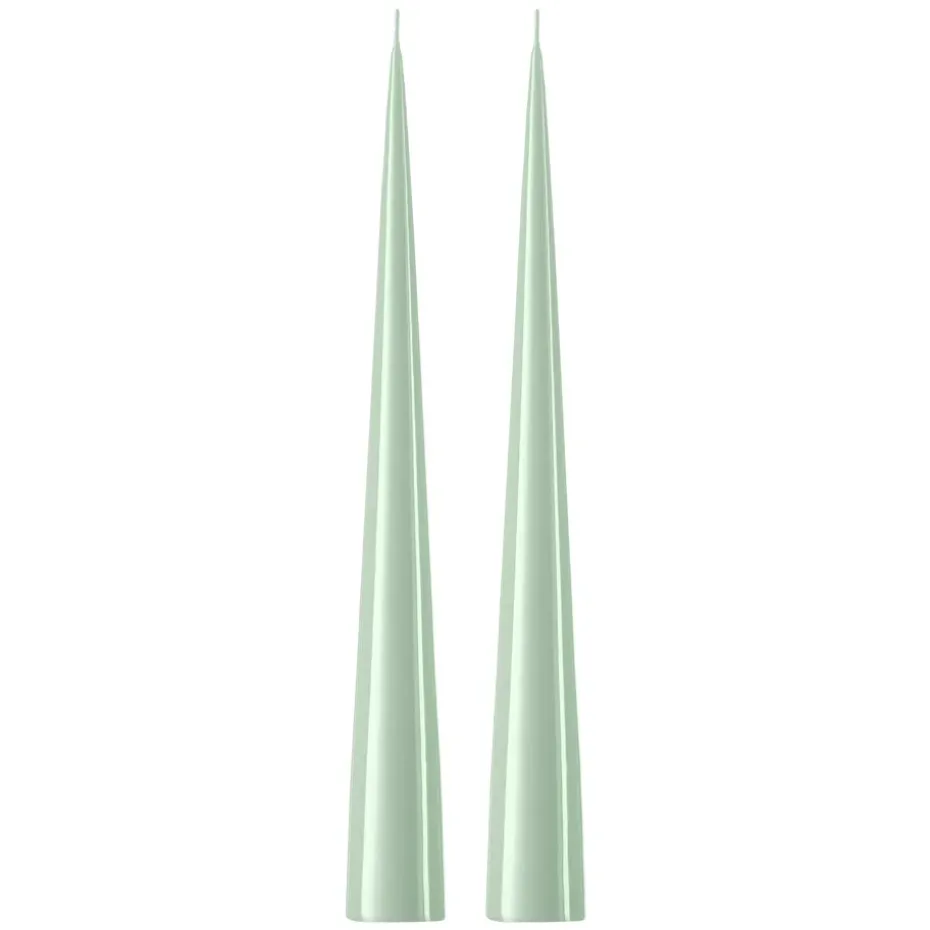Bougie cônique ester & erik 37 cm Lot de 2 lacquées, Water mint 03-0