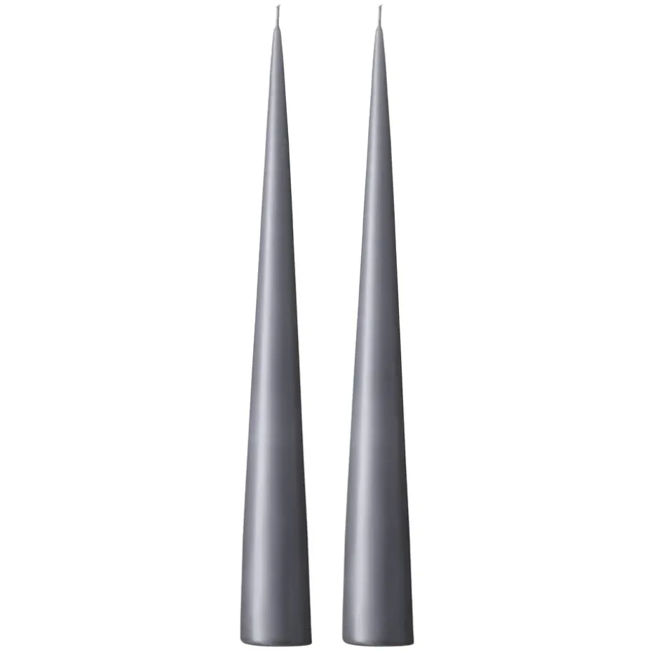 Bougie cônique ester & erik 37 cm Lot de 2 mat, Dark slate 74
