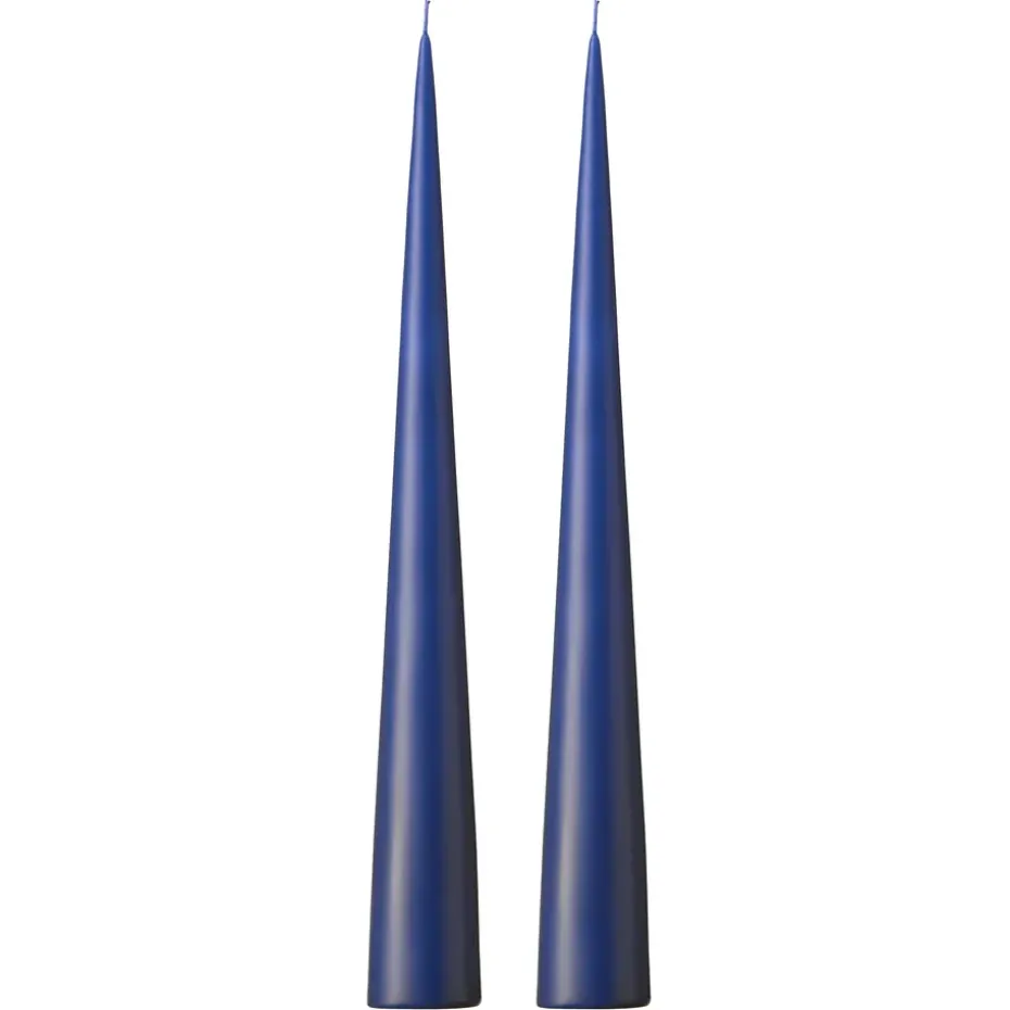 Bougie cônique ester & erik 37 cm Lot de 2 mat, Royal navy 28