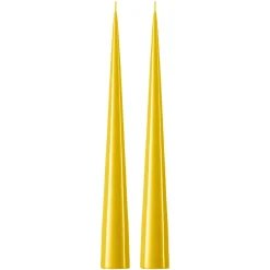 Bougie cônique ester & erik 37 cm Lot de 2 lacquées, Lemon drop 15-0