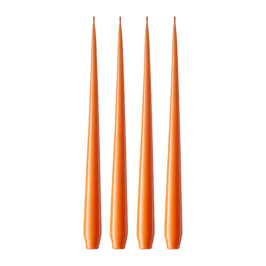 Bougie ester & erik Lot de 4 laquée, Mild orange 16, 32 cm