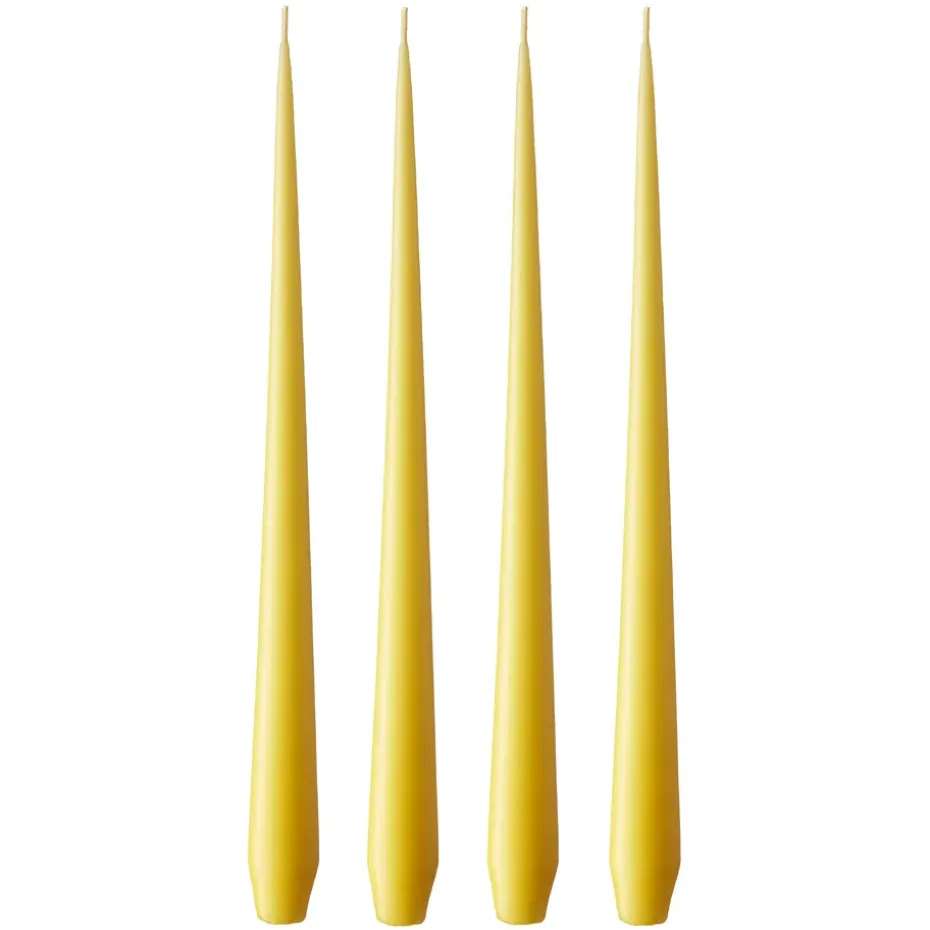 Bougie ester & erik Lot de 4 mat, Lemon drop 15, 32 cm