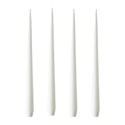 Bougie ester & erik Lot de 4 laquée, pure white, 32 cm