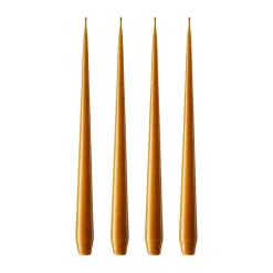 Bougie ester & erik Lot de 4 laquée, mörk saffran, 42 cm