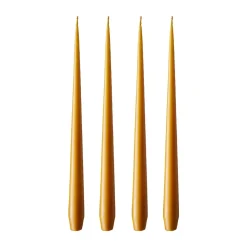 Bougie ester & erik Lot de 4 mat, mörk saffran, 42 cm