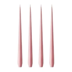 Bougie ester & erik Lot de 4 laquée, old rose, 32 cm