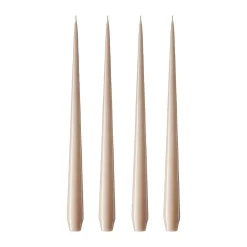 Bougie ester & erik Lot de 4 laquée, ice latte, 42 cm
