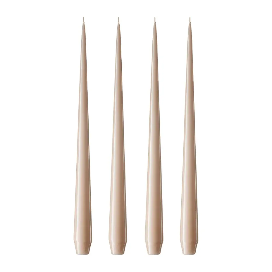 Bougie ester & erik Lot de 4 laquée, ice latte, 42 cm