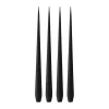 Bougie ester & erik Lot de 4 mat, Velvet matt black 95, 32 cm