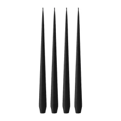 Bougie ester & erik Lot de 4 mat, Velvet matt black 95, 32 cm
