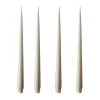 Bougie ester & erik Lot de 4 mat, linen grey, 32 cm
