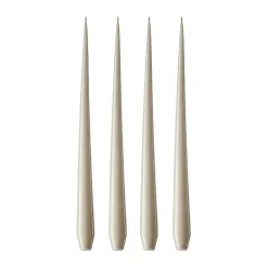 Bougie ester & erik Lot de 4 laquée, linen grey, 42 cm