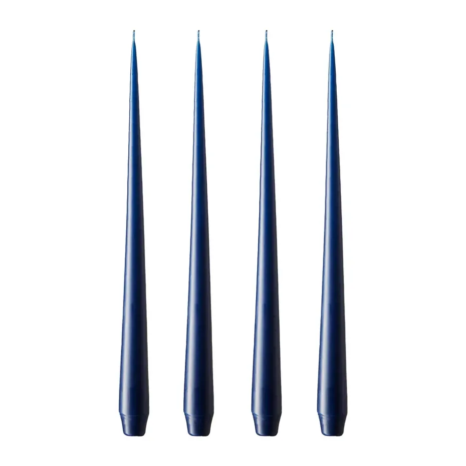 Bougie ester & erik Lot de 4 mat, royal navy, 32 cm
