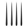 Bougie ester & erik Lot de 4 laquée, Raw black, 32 cm