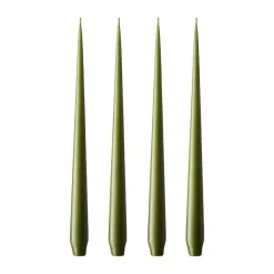 Bougie ester & erik Lot de 4 mat, olive glow, 32 cm