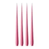 Bougie ester & erik Lot de 4 mat, Clear pink 41, 32 cm