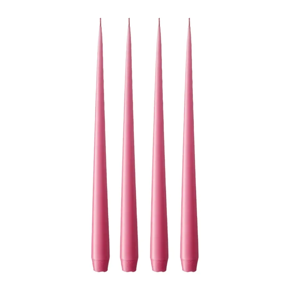 Bougie ester & erik Lot de 4 mat, Clear pink 41, 32 cm