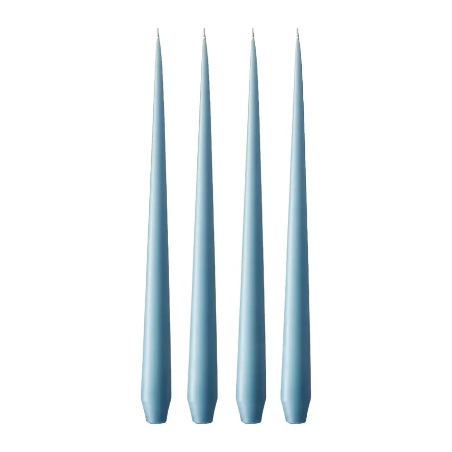 Bougie ester & erik Lot de 4 mat, Moon blue 37, 32 cm
