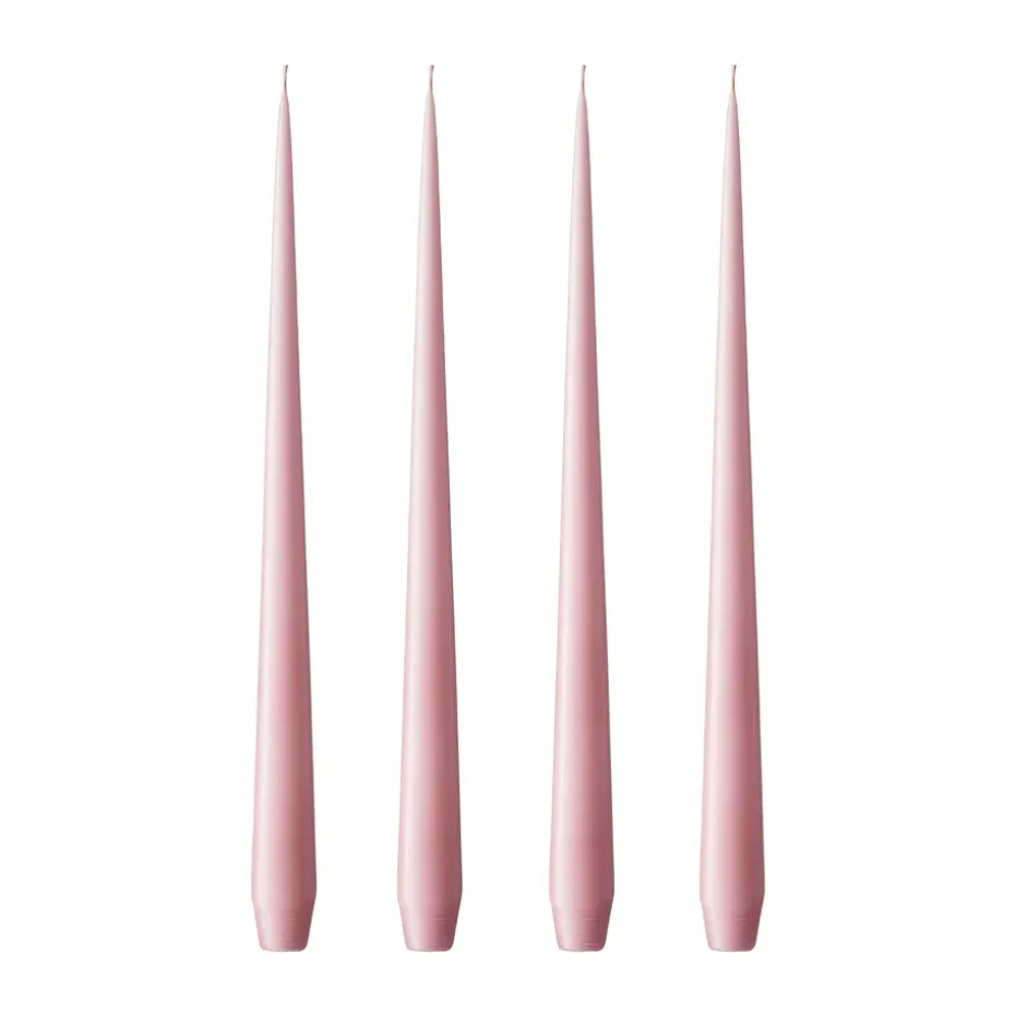 Bougie ester & erik Lot de 4 mat, old rose, 32 cm