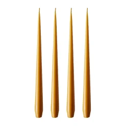 Bougie ester & erik Lot de 4 mat, mörk saffran, 32 cm