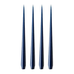 Bougie ester & erik Lot de 4 laquée, royal navy, 32 cm