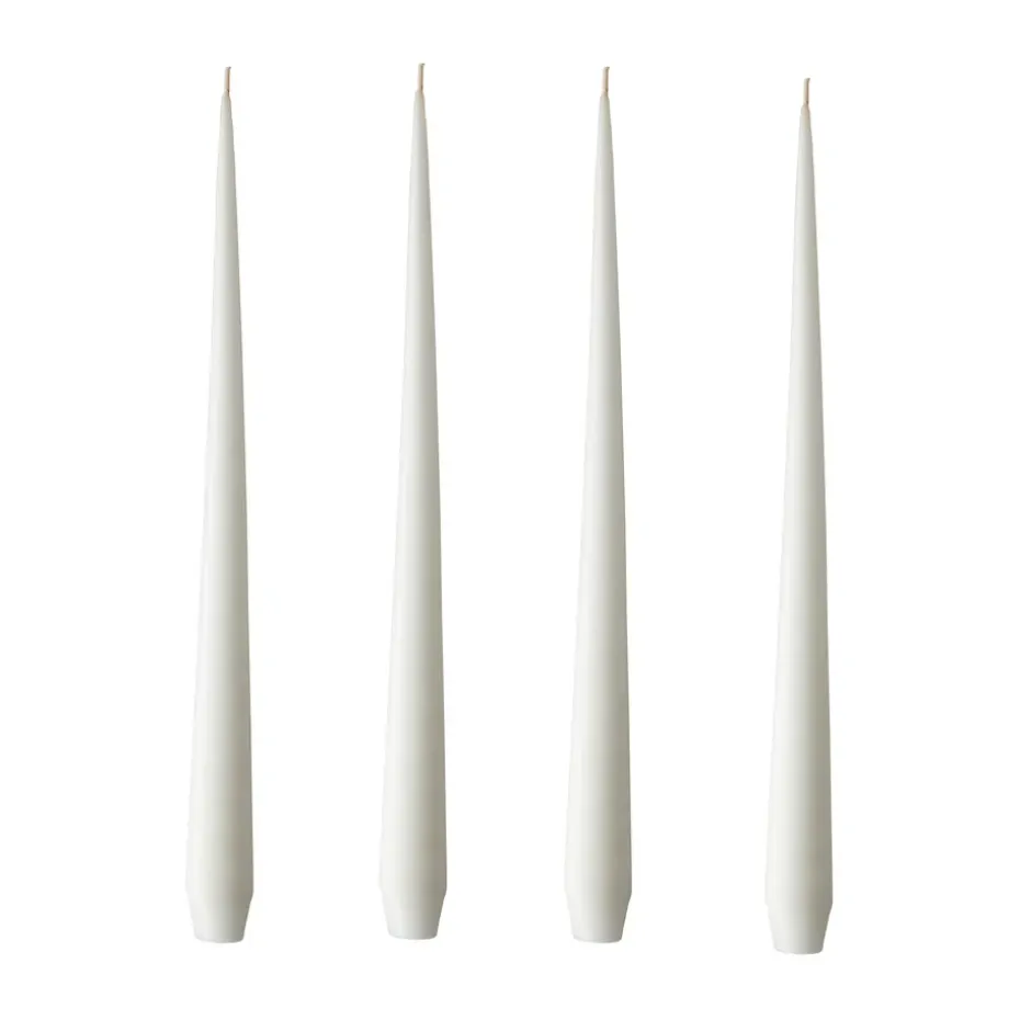 Bougie ester & erik Lot de 4 mat, pure white, 32 cm