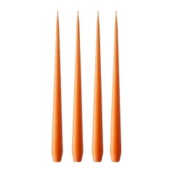 Bougie ester & erik Lot de 4 mat, Mild orange 16, 32 cm