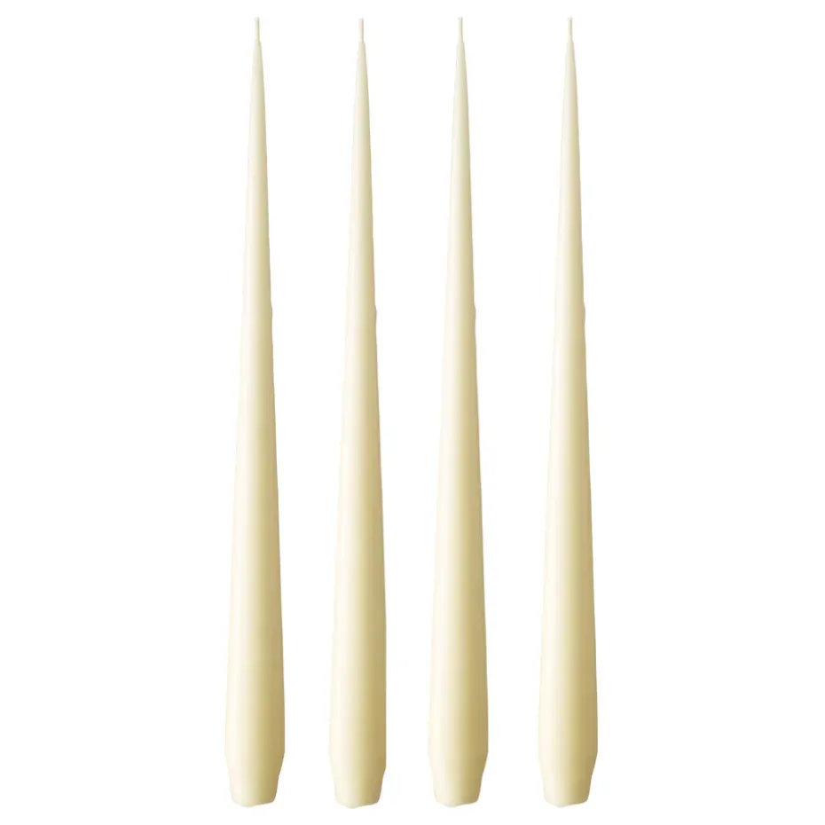 Bougie ester & erik Lot de 4 mat, Buttermilk 17, 32 cm