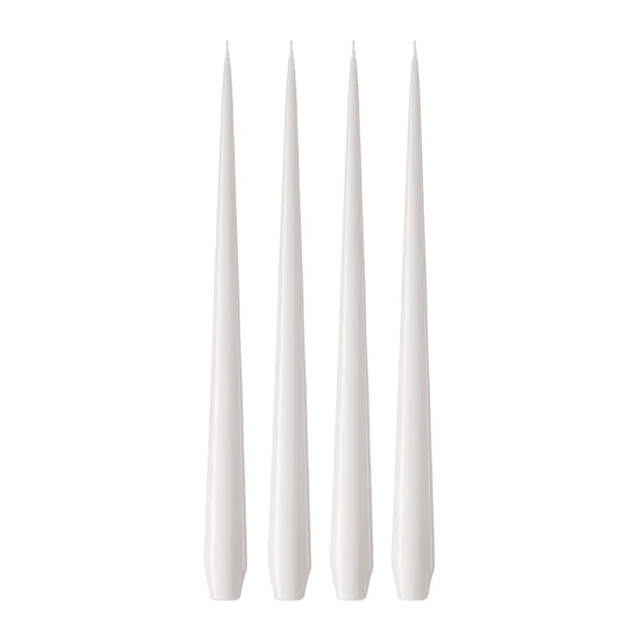 Bougie ester & erik Lot de 4 laquée, White ash 21, 32 cm
