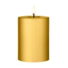Bougie LED bloc Ester & Erik, 90 Gold Metallic, 10cm