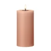 Bougie LED bloc Ester & Erik, 20 Rosy caramel, 15cm
