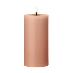 Bougie LED bloc Ester & Erik, 20 Rosy caramel, 15cm