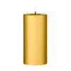 Bougie LED bloc Ester & Erik, 90 Gold Metallic, 15cm