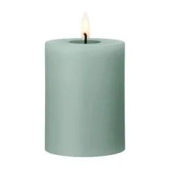 Bougie LED bloc Ester & Erik, 67 Jade stone, 10cm
