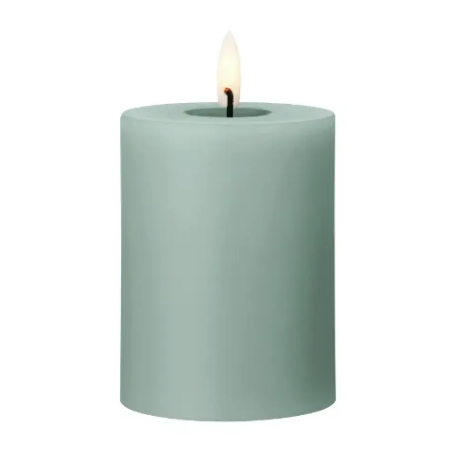 Bougie LED bloc Ester & Erik, 67 Jade stone, 10cm