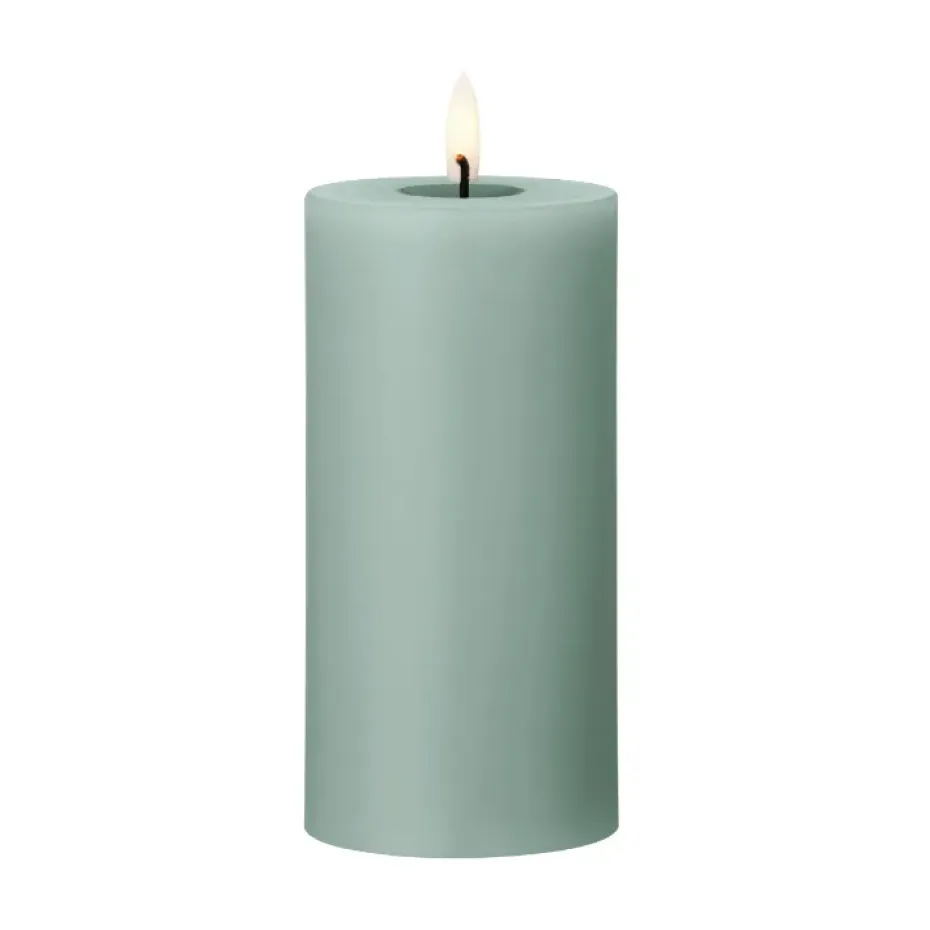 Bougie LED bloc Ester & Erik, 67 Jade stone, 15cm