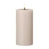 Bougie LED bloc Ester & Erik, 22 Linen Grey, 15cm