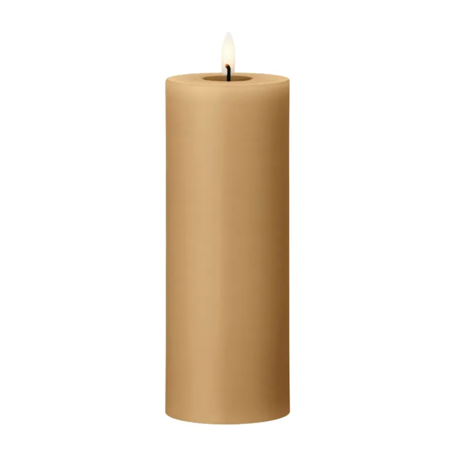 Bougie LED bloc Ester & Erik, 27 Almond butter, 20cm