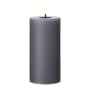 Bougie LED bloc Ester & Erik, 74 Dark Slate, 15cm