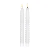 Bougie LED Twisted 25 cm Lot de 2, Blanc
