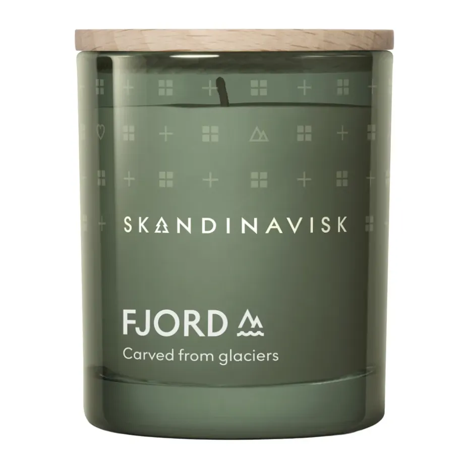 Bougie parfumée avec couvercle Fjord, 65 g