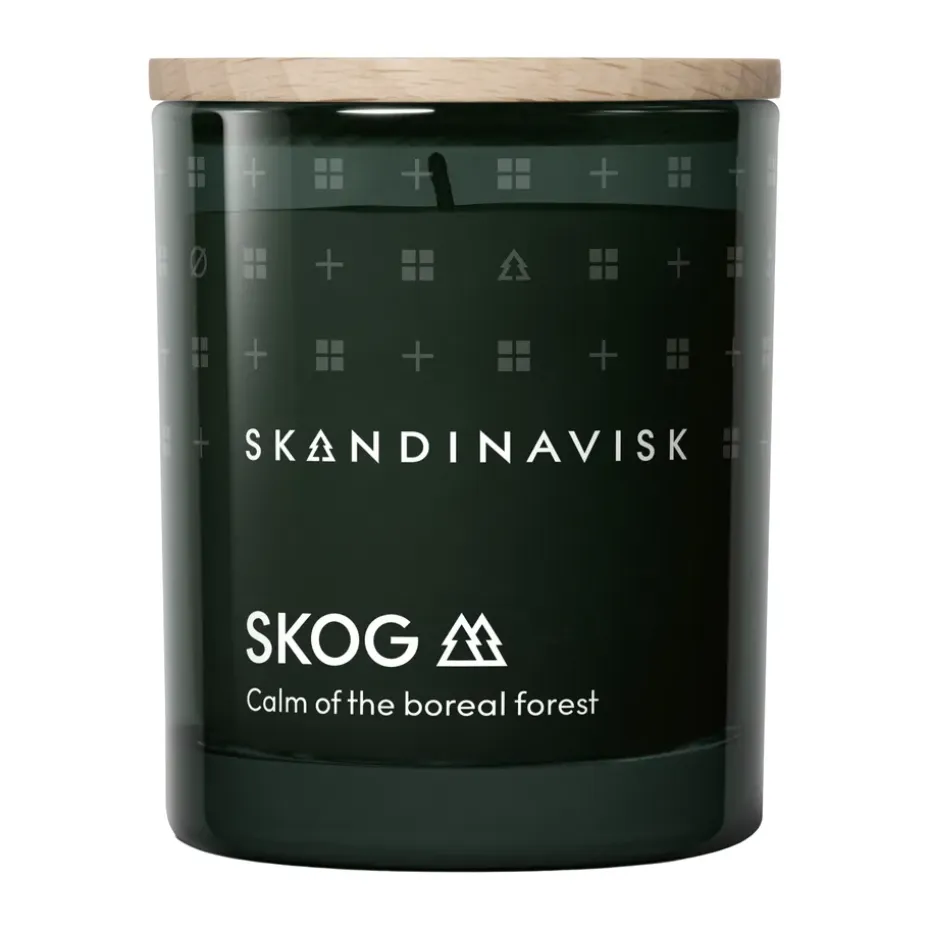 Bougie parfumée avec couvercle Skog, 65 g