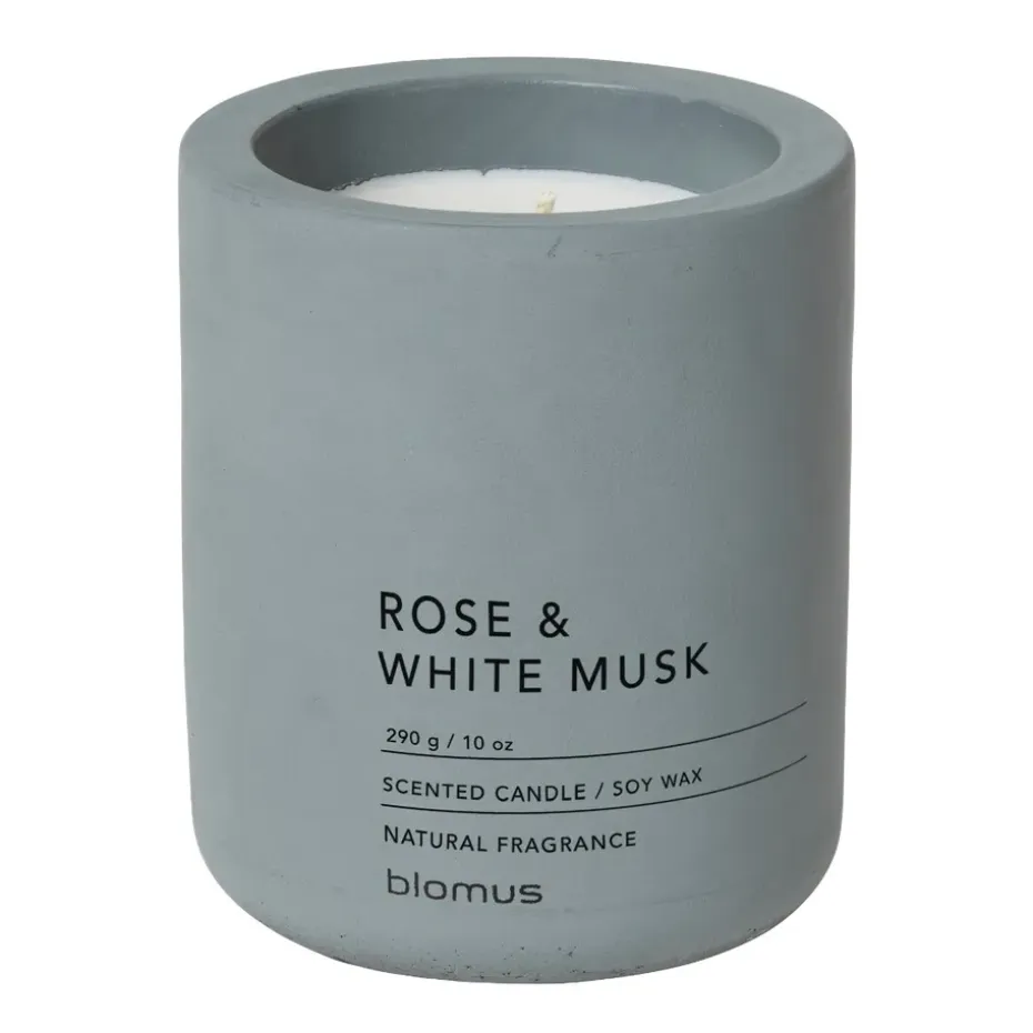 Bougie parfumée Fraga 55 heures, Rose & White Musk-Flintstone