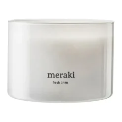 Bougie parfumée Meraki, 60 heures, Linge frais